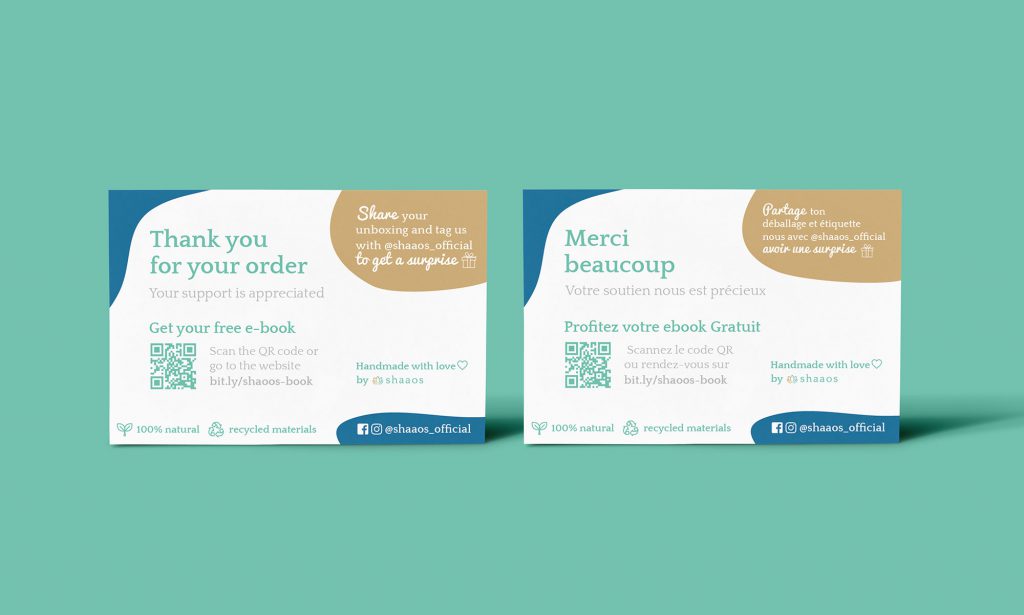 Shaaos thank you card