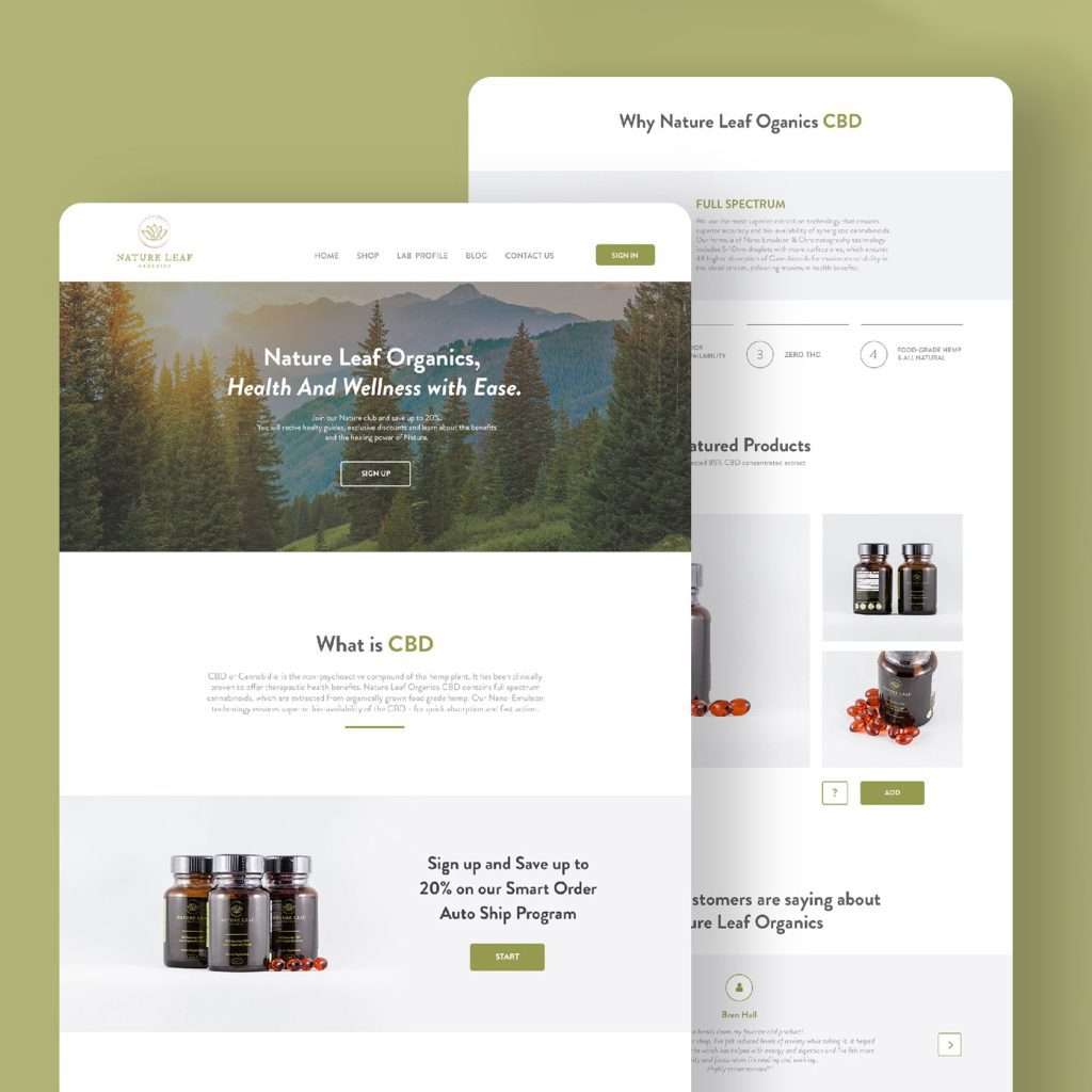 Nature Leaf Organics Website